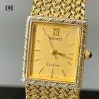Seiko Exceline 7321-6050 Gold Dial Qz Women's Watch Vtg1987 【US Stock】 *N.Mint