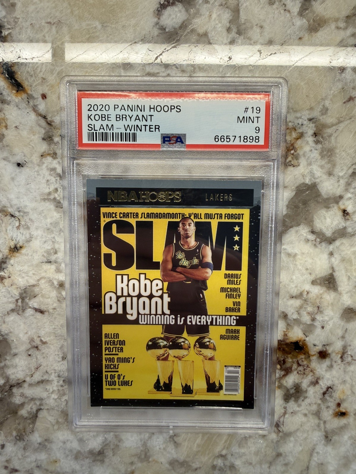 2020 Panini Hoops Kobe Bryant #19 LA Lakers SLAM-WINTER PSA 9 MINT