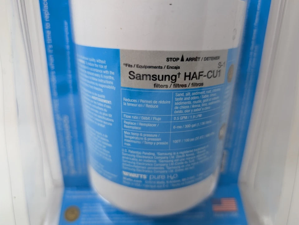 Watts Pure H20 Refrigerator Water Filter for Samsung HAF-CU1 S-1 - Image 4 of 4