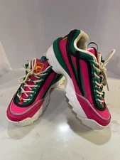 FILA Disruptor ll EXP Pink, Green Fusion Gardenia Women's Shoes Sz. 7.5