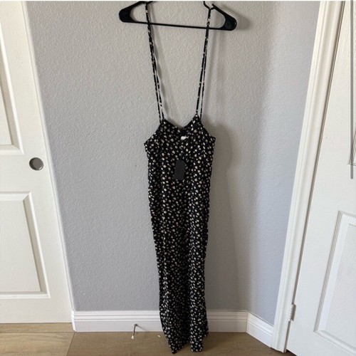 NWT Lucca Couture Jordan Wide Leg Suspender floral Jumpsuit - Picture 2 of 5