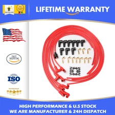 Spark Plug Wire Set RFI Suppression 90 Degree Boots For Chevy GMC Dodge V8 4041K