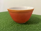 Vintage PYREX 401 FLAMEGLO Burnt Orange Ombre Mixing Bowl 1 1/2 PT Made in USA