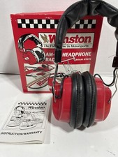 VTG Winston Motorsports Wireless AM FM Radio Headphone Headset HP-10000 *Tested*