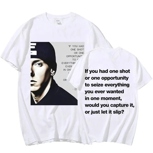 Camiseta Álbum de Música Eminem Gira Mundial Camiseta Hombres Manga Corta Camiseta Prendas para el torso - Imagen 19 de 45