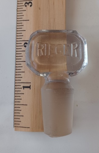 Lote de botella de vidrio vintage / tapón de perfume, tapones. Rieger - Imagen 5 de 16