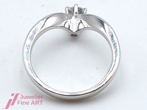 SOLITÄRRING in 14K/585 Weißgold - 1 Brillant 0,30 ct TW/p1 - 2,8 g - Gr. 51 - Bild 4 von 5