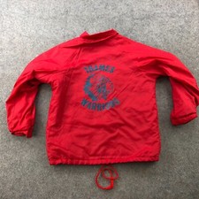 Vintage Thames Warriors Jacket Boys Large Red Indian Native American Windbreaker