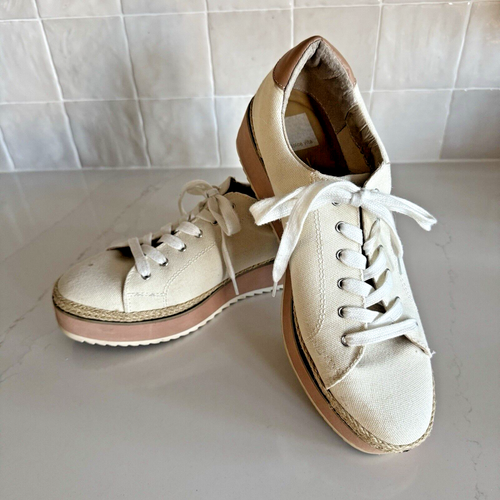 Dolce Vita Tomas Rope Canvas Sneaker Elfenbein Plateau Schuhe Damen 11 - Bild 1 von 10