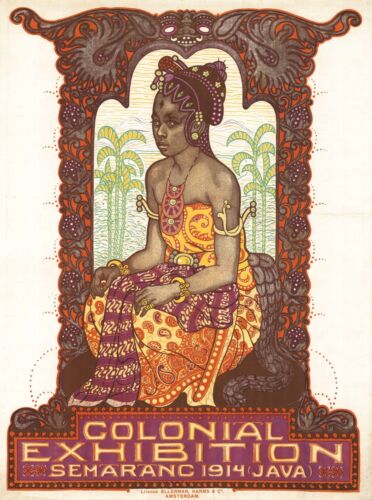 Affiche décoration murale. Intérieur maison. Design de pièce. Exposition coloniale en Java.11619 - Photo 1 sur 1