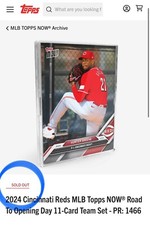 2024 Cincinnati Reds Topps NOW Road To Opening Day 10-Card Team Set