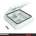 14" RV Roof Vent Kit for Camper Trailer Universal White Lid Interior Garnish