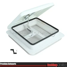 14" RV Roof Vent Kit for Camper Trailer Universal White Lid Interior Garnish
