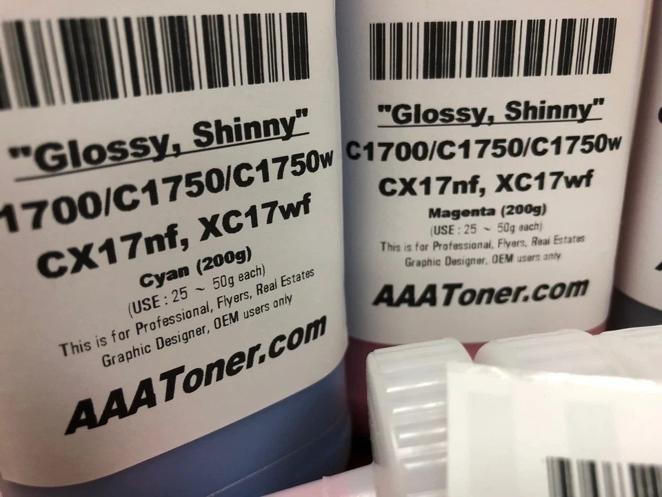 (200g x 4) Refil de toner a granel para Epson Acualser C1700n, C1750, C1750w, CX17 novo com etiquetas - Imagem 4 de 4