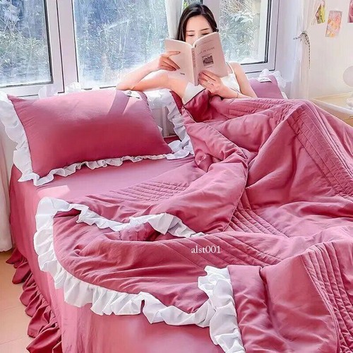 Summer Quilted Blanket Thin Comforter Bedspread Air Condition Quilt Bed Cover - Picture 14 of 45