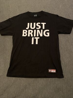 WWE Official Vintage The Rock Just Bring It Shirt Medium Dwayne johnson 2011