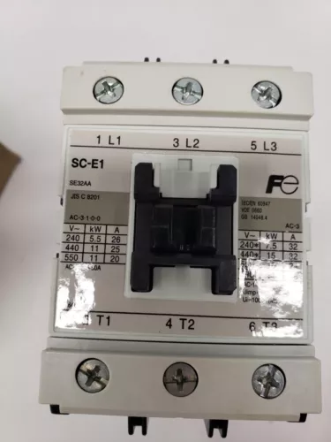 FUJI ELECTRIC SC-E1-110VAC CONTACTOR MAGNETIC 50A 3 POLE 110-120V 60HZ NIB
