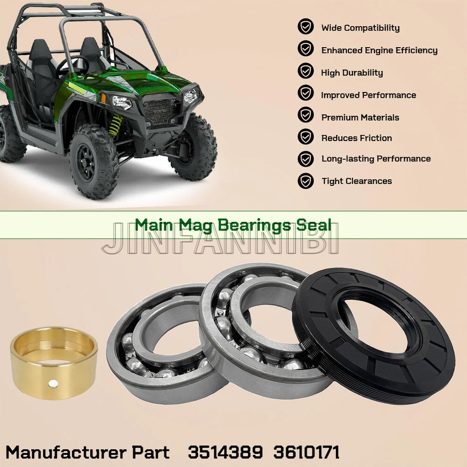 Sello de rodamientos principales del cigüeñal para Polaris Ranger/RZR 570 Ranger XP 570/tripulación Foto 3 de 4