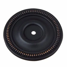 GlideRite 2-1/2" Round Ring Back Plate Cabinet Oil Rubbed Bronze - 5060-ORB-1