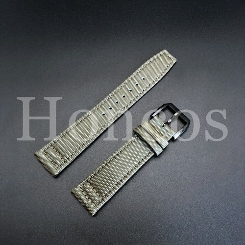 20/21/22mm nylon canvas black leather strap band Fits for IWC Mark XVIII PILOT'S - Picture 27 of 77
