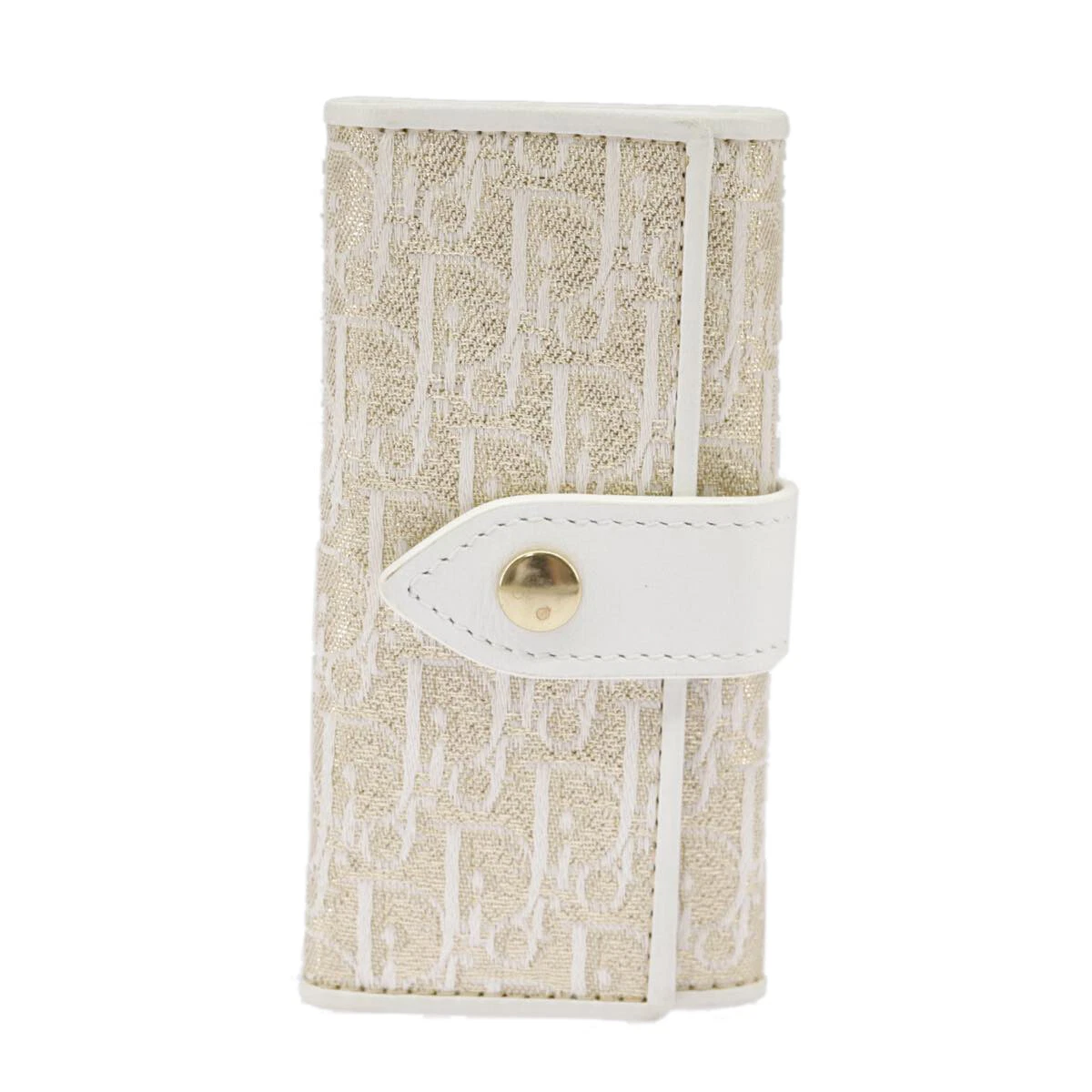 Portefeuille Dior Trotter en toile blanche authentique