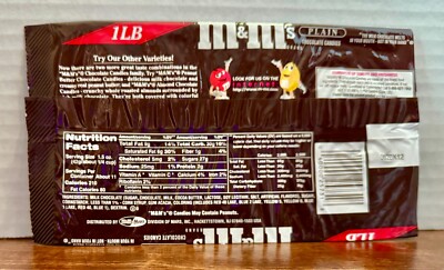 Rare 2000 M&Ms The Official Candy of the Millennium - Wrapper Only