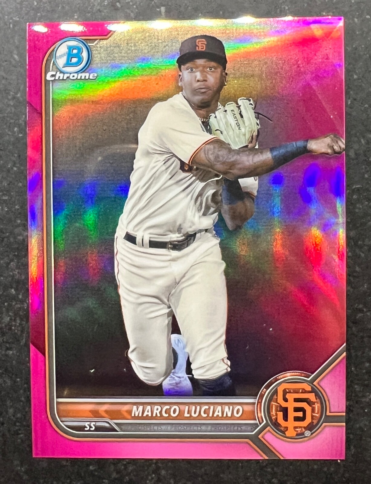 2022 Bowman Chrome Prospects Fuchsia & Pink Vapor Marco Luciano #247 163/199