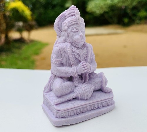 Small Lord HANUMAN Statue Hanuman Stone Hanumantha Monkey God Sitting Ram Bhakt - 第 2/5 張圖片