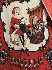 22โ Square Santa/Holiday Cotton Poly Scarf, Made in USA