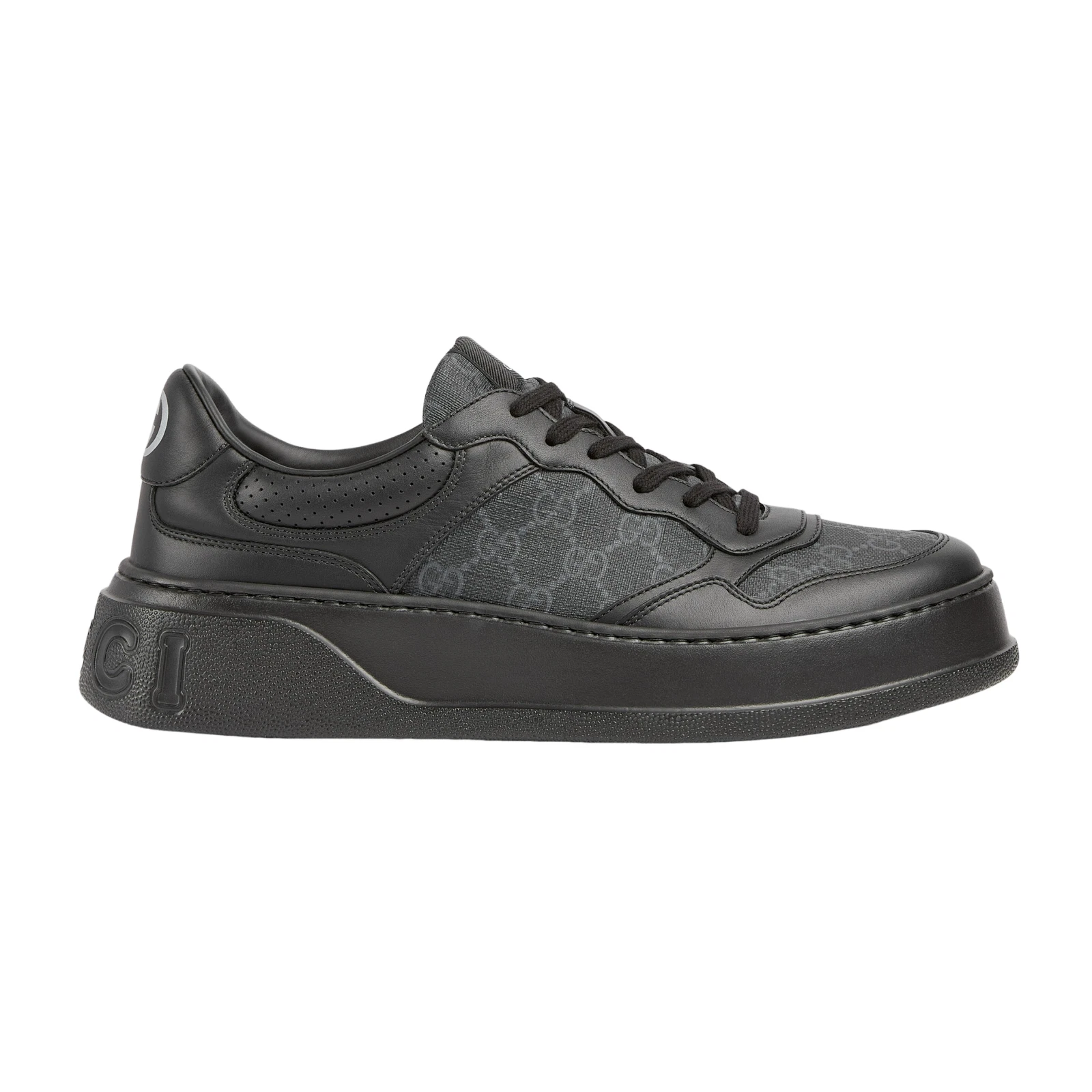 Baskets GUCCI Chunky noires en toile GG neuves et authentiques