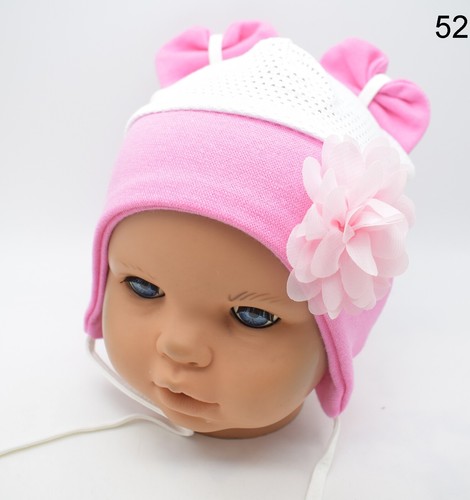 Girls Hat Baby Toddler Hat Tie up Cap Summer Spring Cotton Beanie Net Mesh - Picture 43 of 90