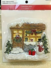 Tiny Treasures Holiday BAKERY STORE FRONT Resin About 5" W x 1.25" D x 4.25" T