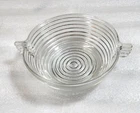 Antique Manhattan Anchor Hocking Bowl 7 5/8 x 3" Handles 1938-1943 Depression