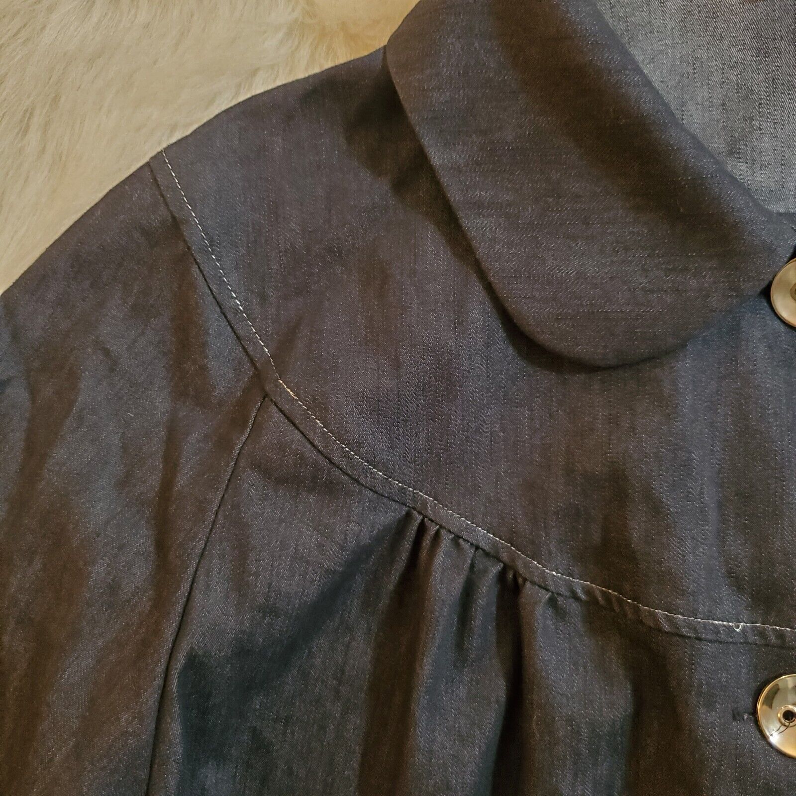 Courtenay Womens Denim Jacket Top Size 26W Dark B… - image 4