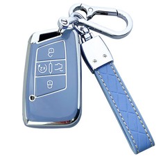 Yuebutor Key Fob Cover Case Fit For Vw Atlas Arteon Golf Jetta Passat