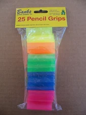 25 Pack Triangle Style Multi-Color Pencil Grips - Fits Pencils, Pens, Crayons