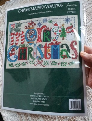 Crosstitch Kit 3184 MERRY CHRISTMAS Christmas Favorites By Imaginating 15'' x 16''