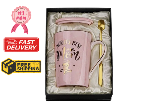 World's Best Mom Mug Gift from Daughter - Mother's Day Coffee Cup Present