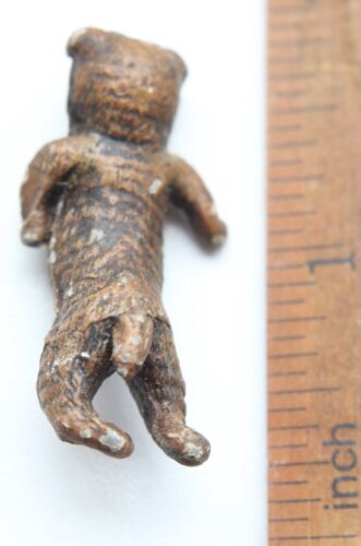 Antique Tin Lead Miniature Toy Animals Figurine BEAR - Picture 2 of 3