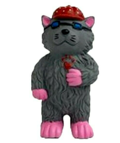 MultiPet Bowzers & Meowzers Kittywimpuss Latex Dog Toy, 6 in - Picture 1 of 2