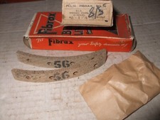 BSA WINGED WHEEL 8 ZOLL 4 LOCH BREMSBELÄGE - FIBRAX BREMSBELÄGE - 2 SATZ NOS