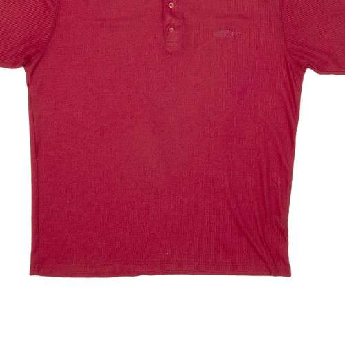 ODLO Mens T-Shirt Red Button Neck XL - Picture 5 of 6