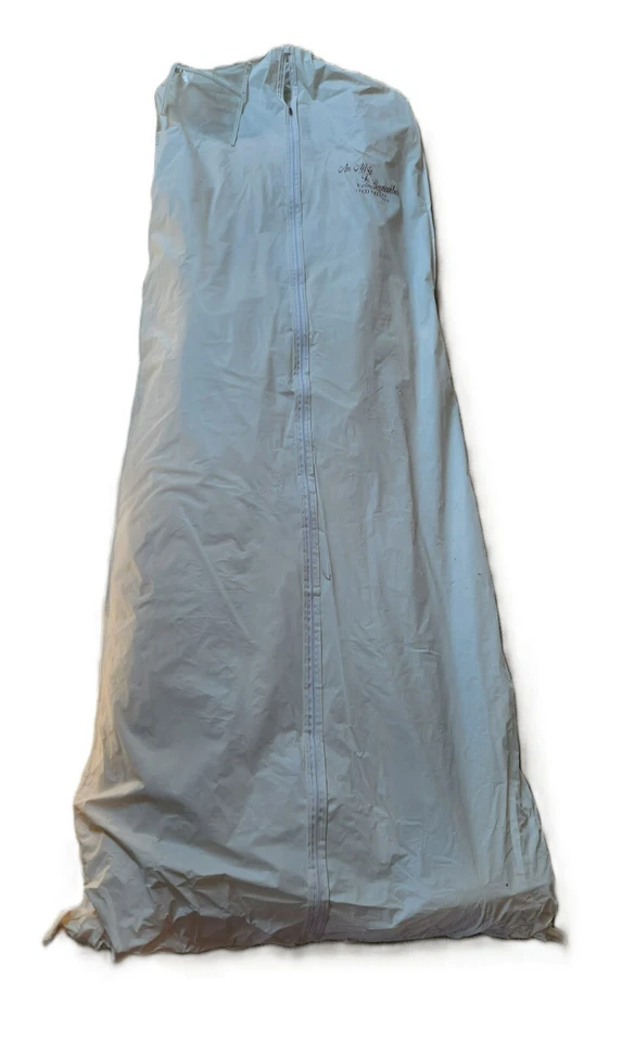 Vestido de baile de boda vintage Y2K Demetrios, nuevo con etiquetas, talla 10, tren y velo incluidos Foto 3 de 4