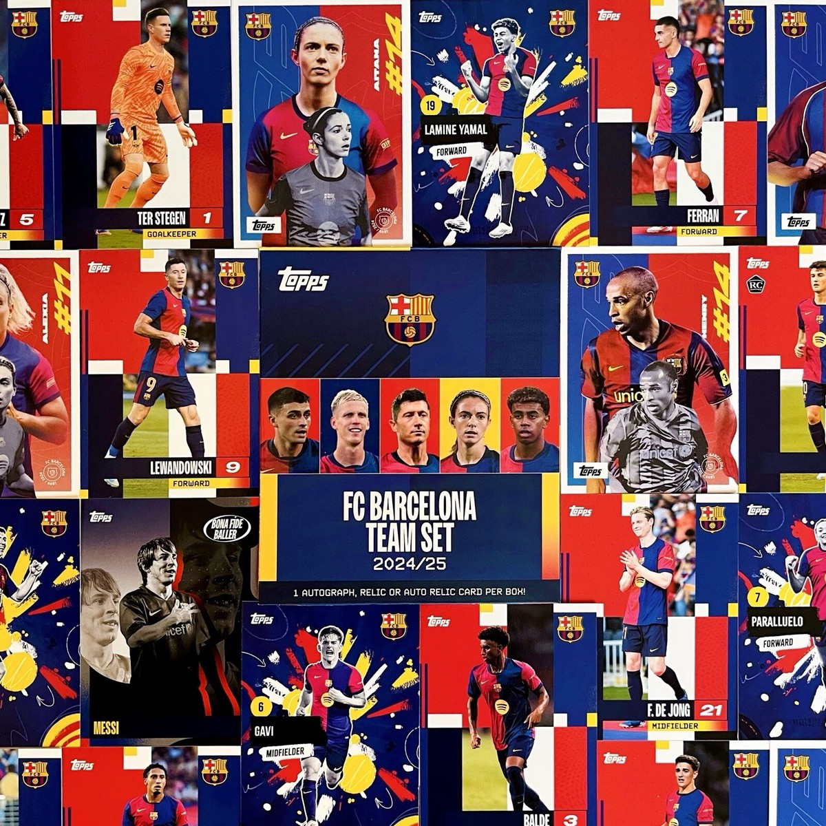F.C. Barcelona 選手ポスター A4 版　6枚セット ➠ Topps FC Barcelona Team Set 2024/25 - Hobby Set - Choose