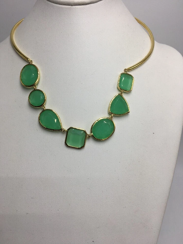 $88 Kate Spade Tono Oro Piedra Verde Vegas Joyas Collar A1 Foto 3 de 4