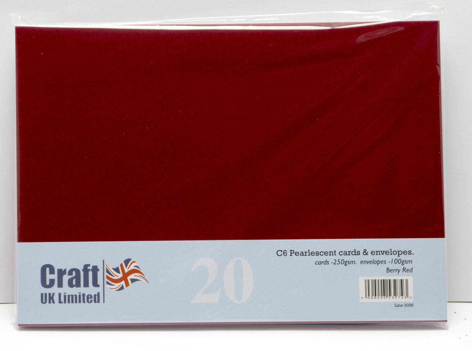 Blank C6 A6 Pearlescent Greetings Cards & Envelopes Pack 20, 5 Colours
