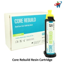 Dental Core Rebuild Dual Cure Resin Composite Automix 48g Cartridge A2 Shade