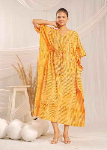 Nuevo Maxi Vestido Malaya 100% Algodón Caftán Talla Única/Talla Grande Playa Cubrir - Imagen 6 de 8