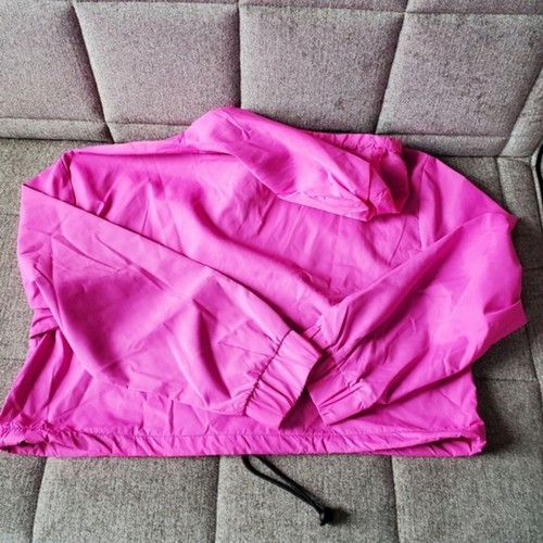 Danielle Guizio × Revolve Nylon Pink Windbreaker Hoodie Size S - Afbeelding 11 van 15