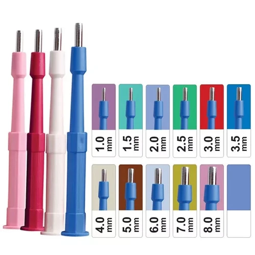 10 PCs STERILE BIOPSY SKIN PUNCH DISPOSABLE FOR DERMAL ANCHOR  2, 3, 4 and 5 MM - product listing photo
